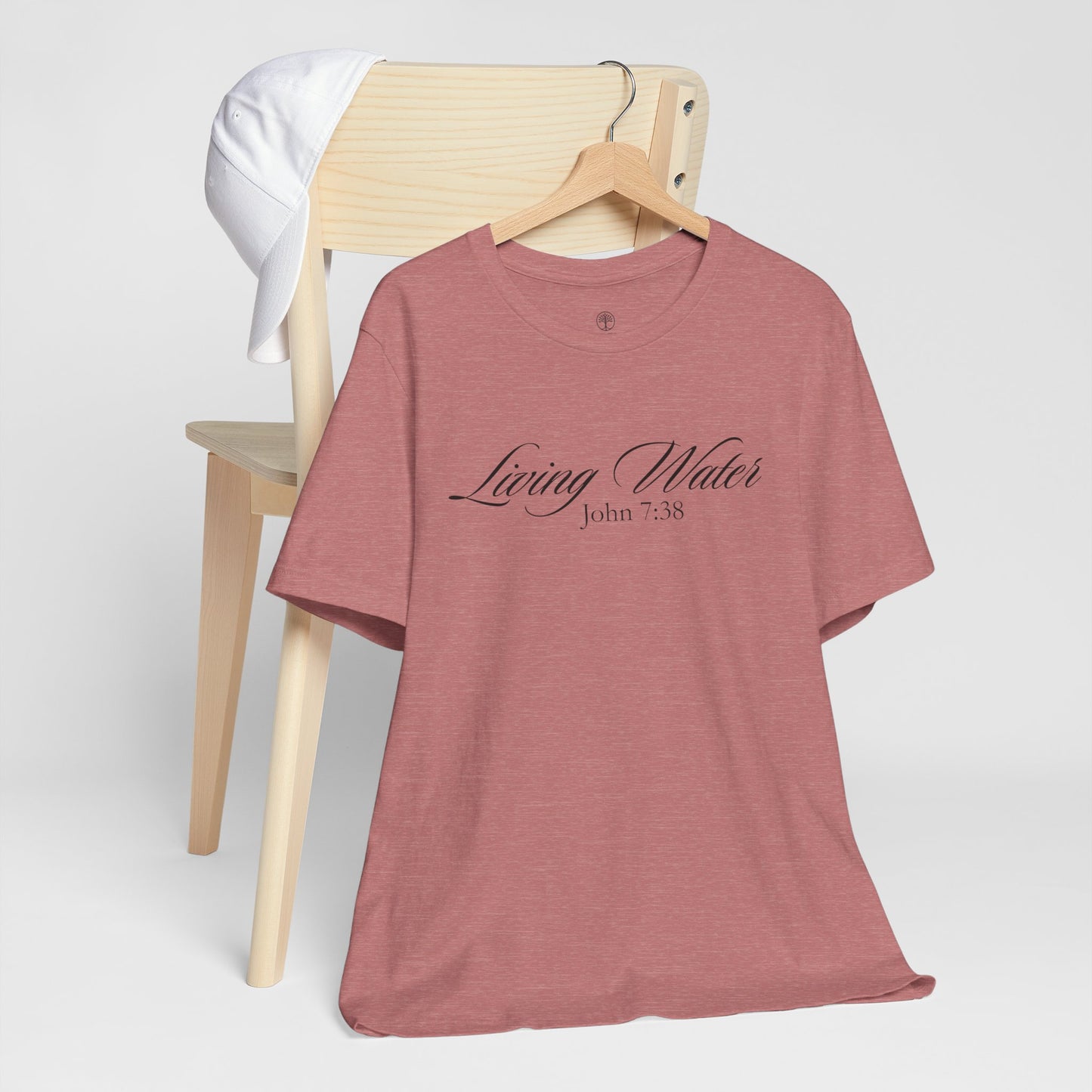 Living Water – Christian Minimalist T-Shirt (John 7:38)