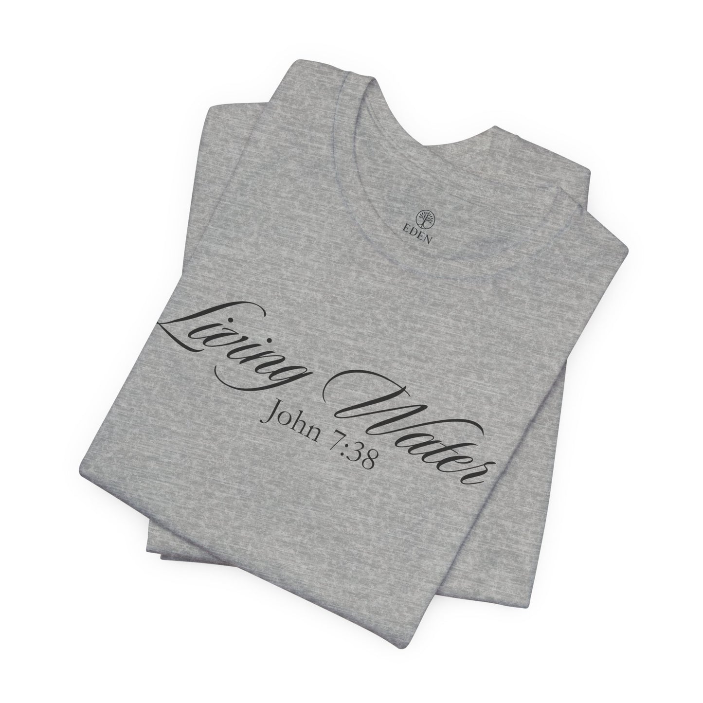 Living Water – Christian Minimalist T-Shirt (John 7:38)