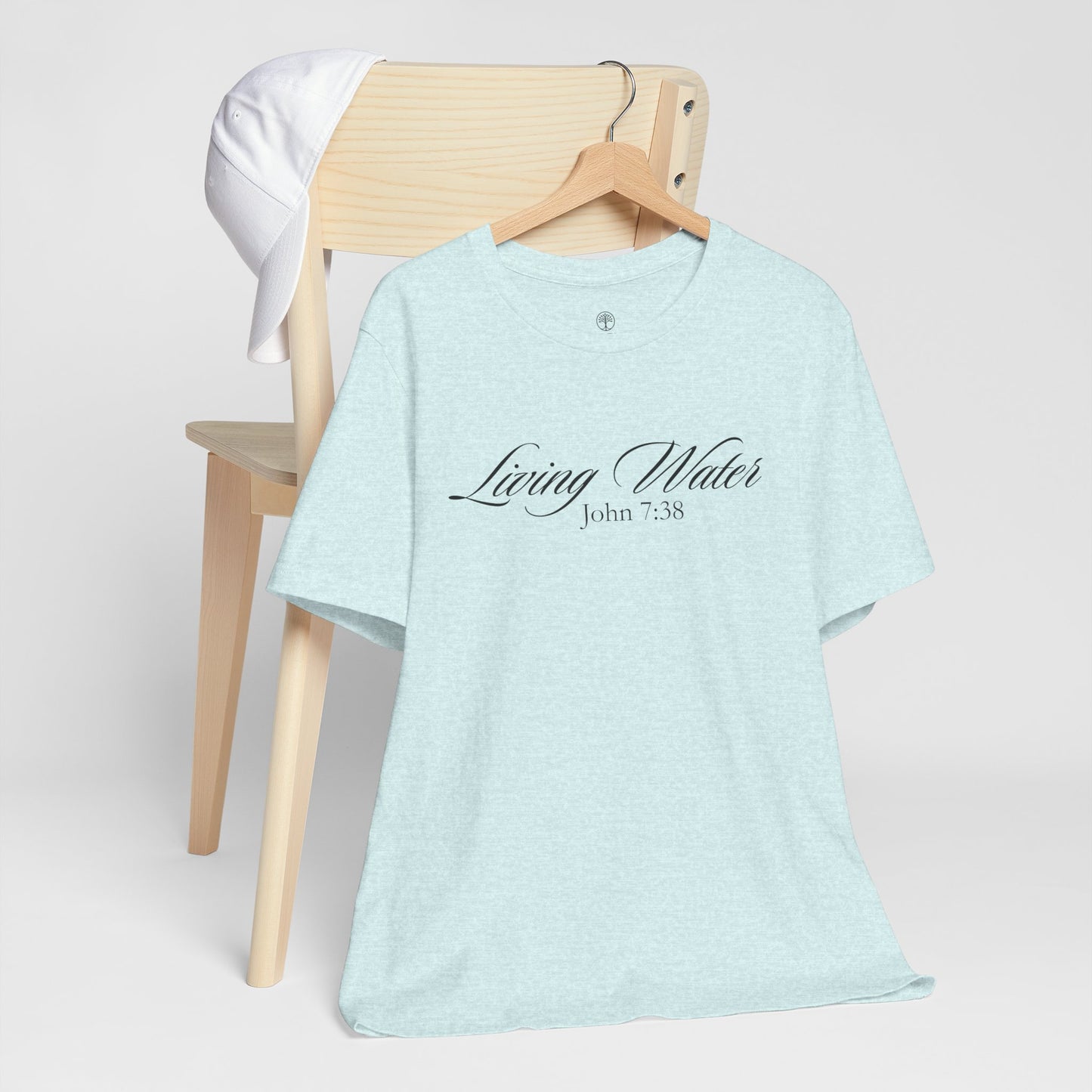 Living Water – Christian Minimalist T-Shirt (John 7:38)
