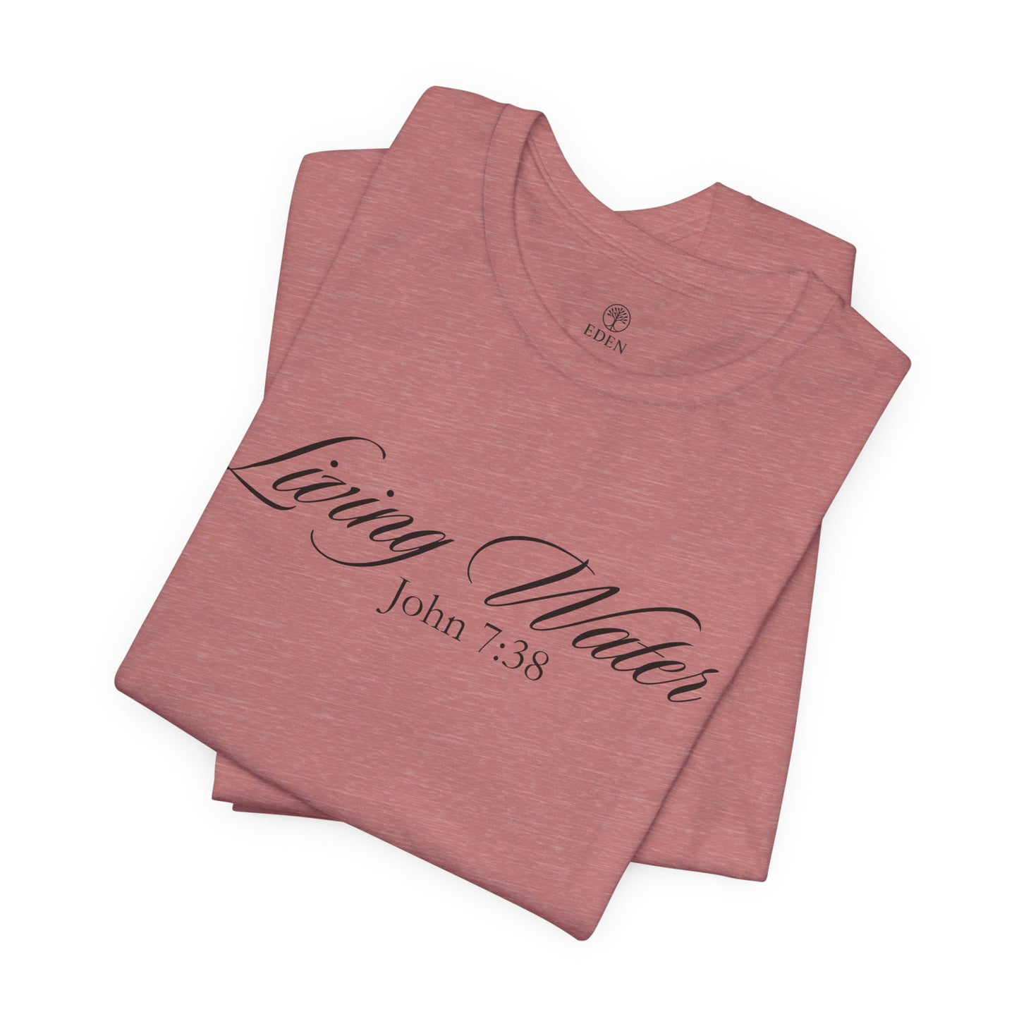 Living Water – Christian Minimalist T-Shirt (John 7:38)