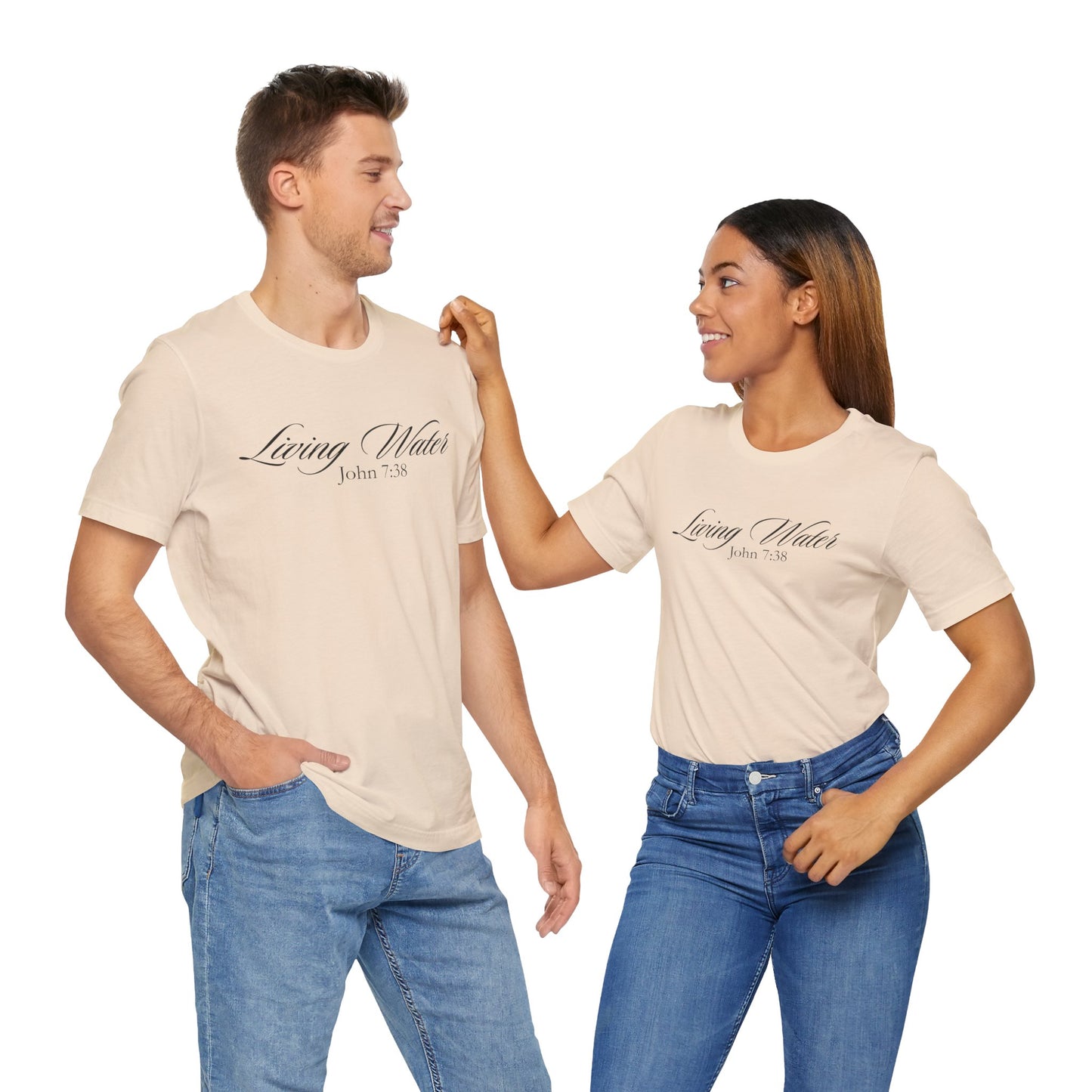 Living Water – Christian Minimalist T-Shirt (John 7:38)