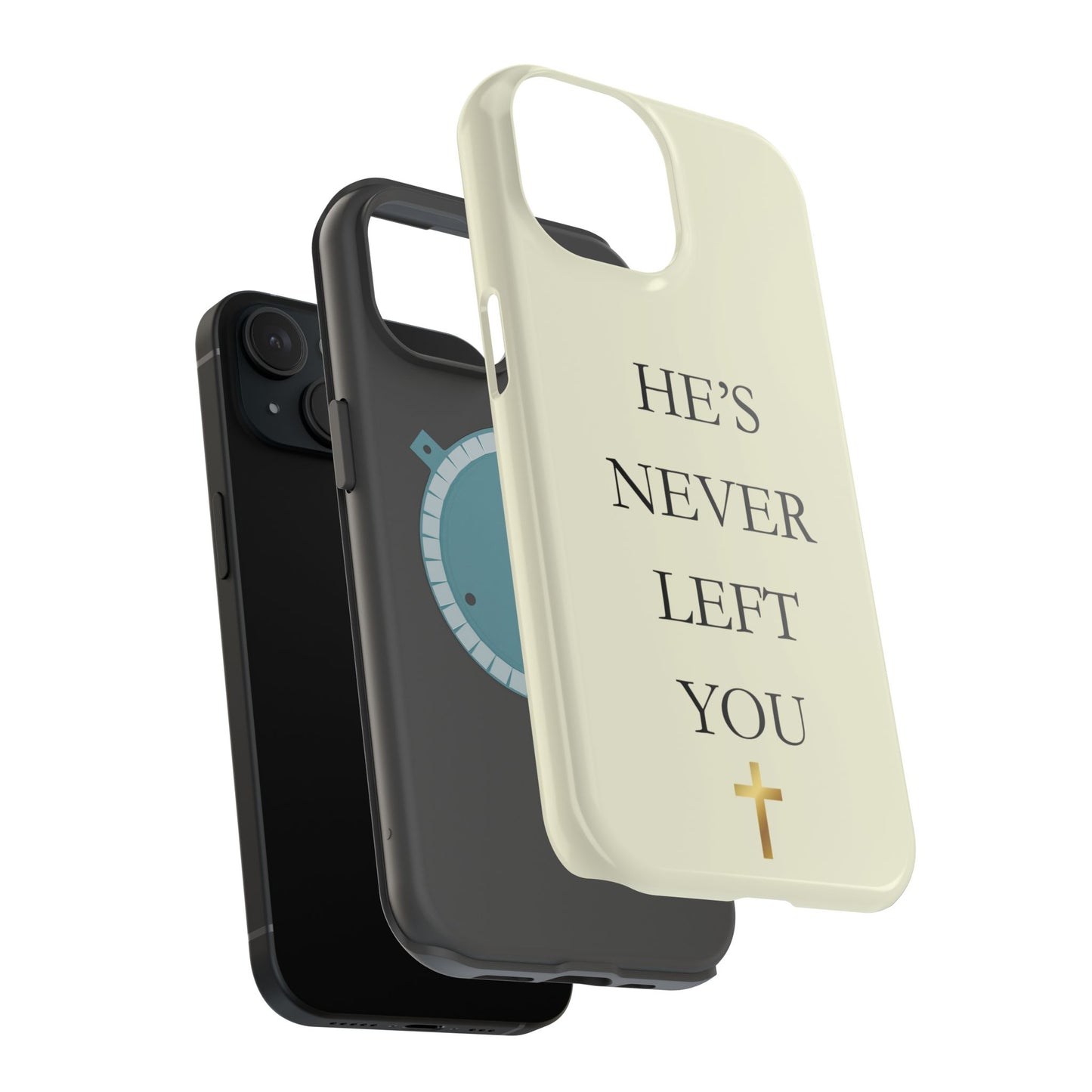 He’s Never Left You – Minimalist Christian Phone Case