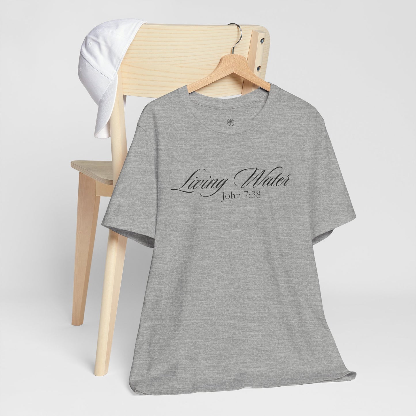Living Water – Christian Minimalist T-Shirt (John 7:38)
