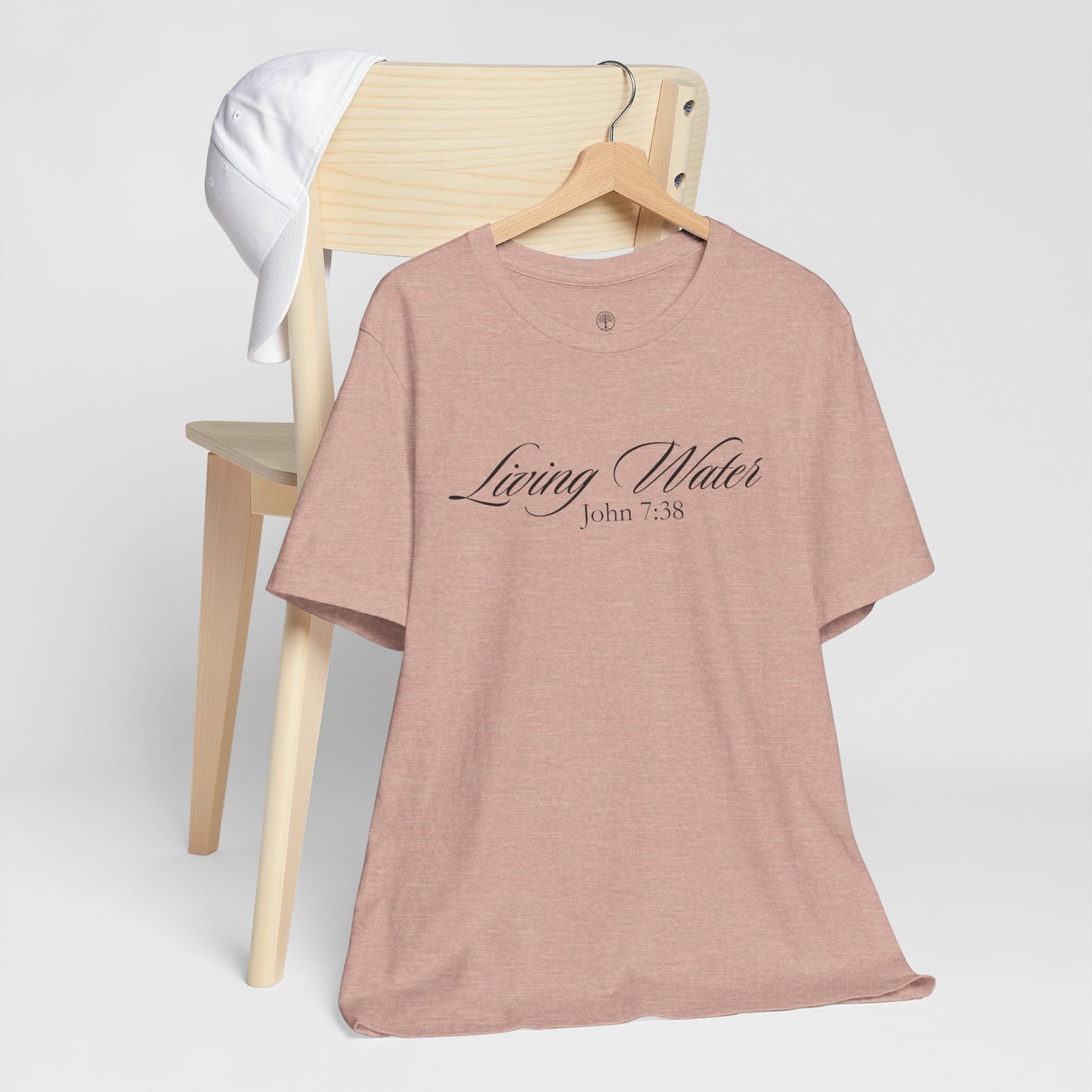 Living Water – Christian Minimalist T-Shirt (John 7:38)