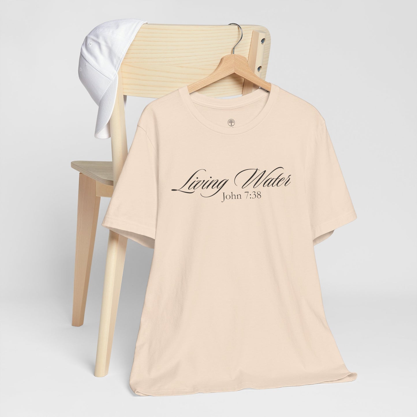 Living Water – Christian Minimalist T-Shirt (John 7:38)