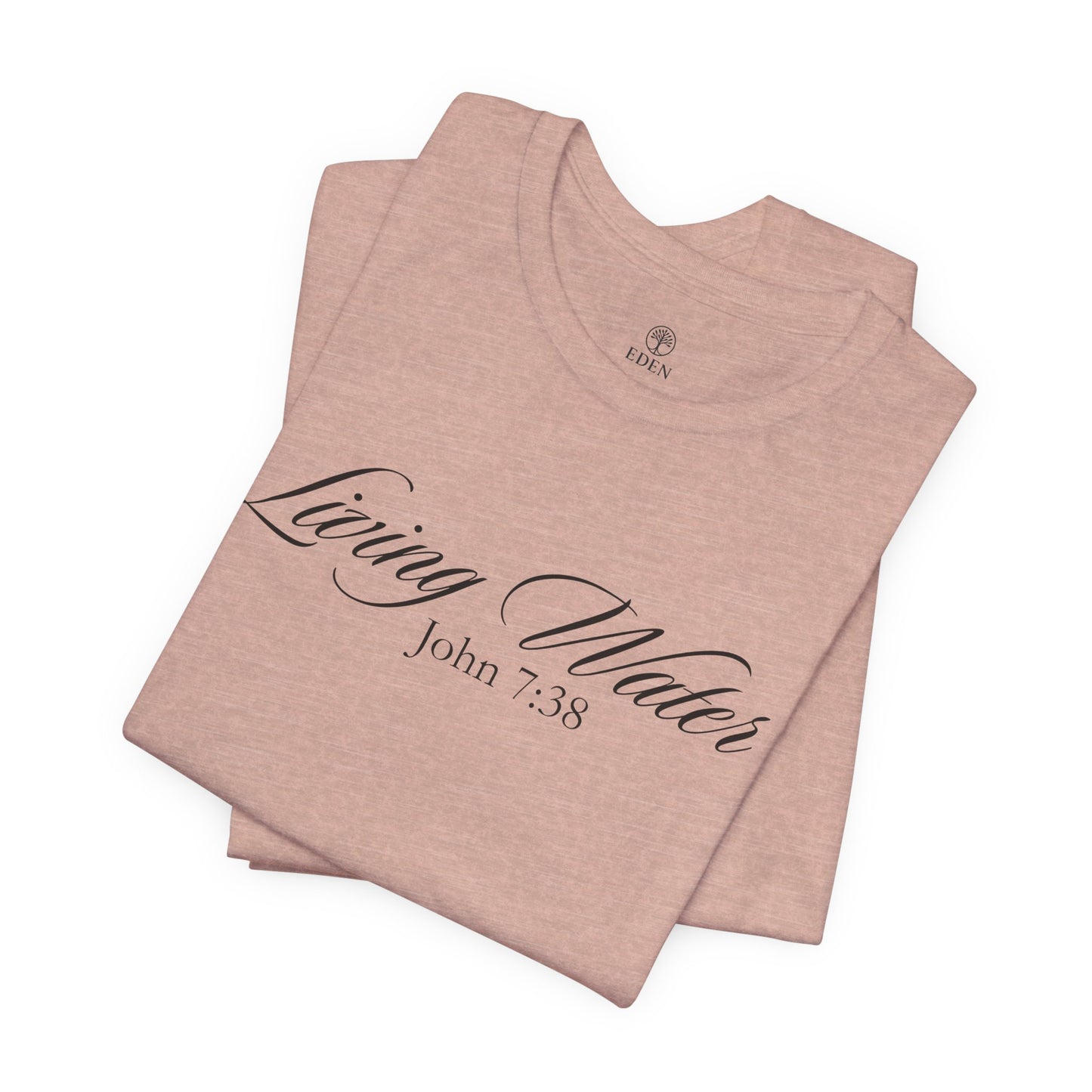 Living Water – Christian Minimalist T-Shirt (John 7:38)