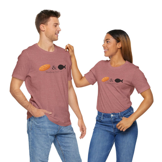 Loaves & Fish – Christian Minimalist T-Shirt (Matthew 14:17–19)