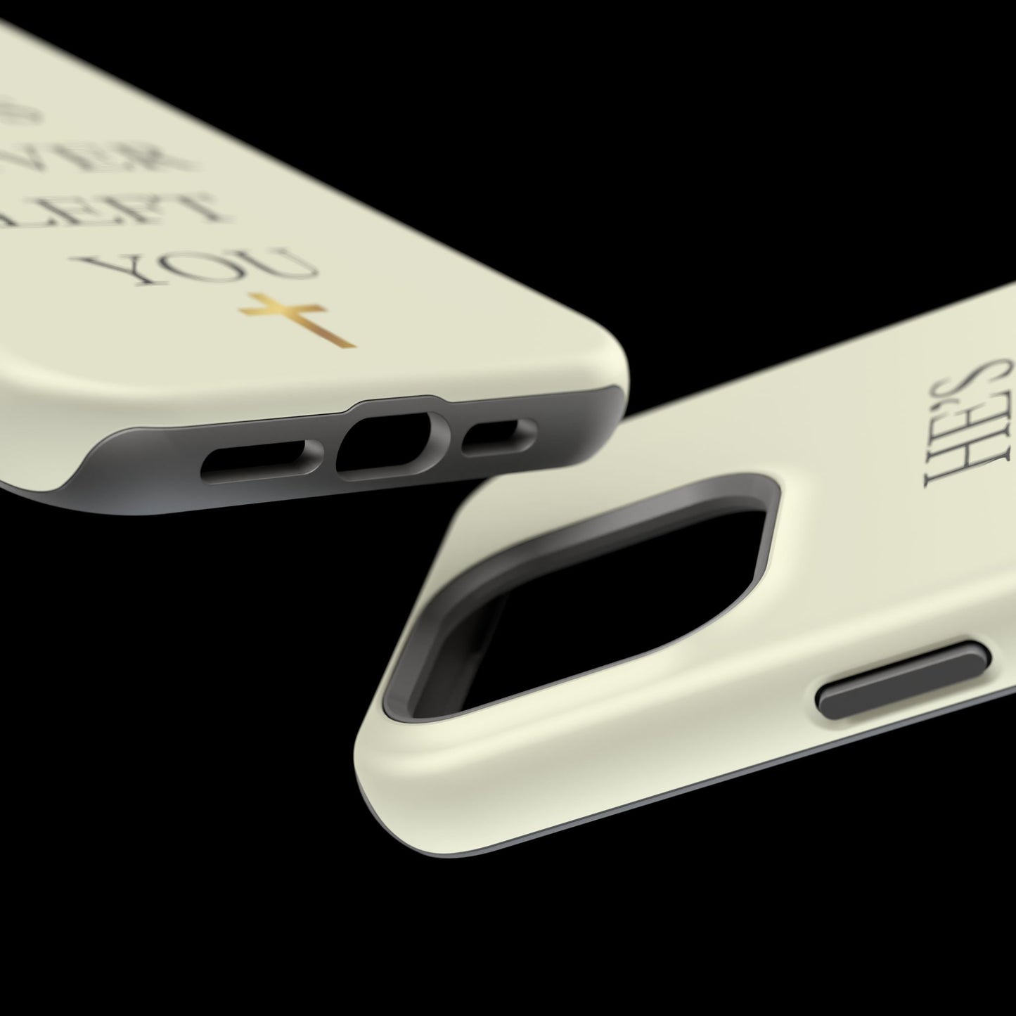 He’s Never Left You – Minimalist Christian Phone Case