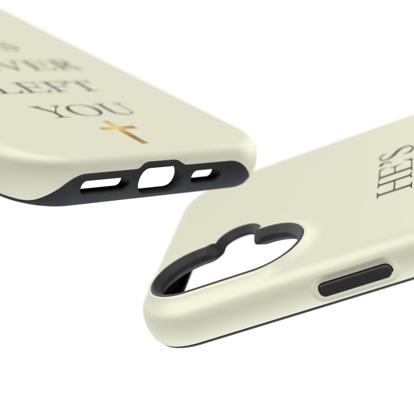 He’s Never Left You – Minimalist Christian Phone Case