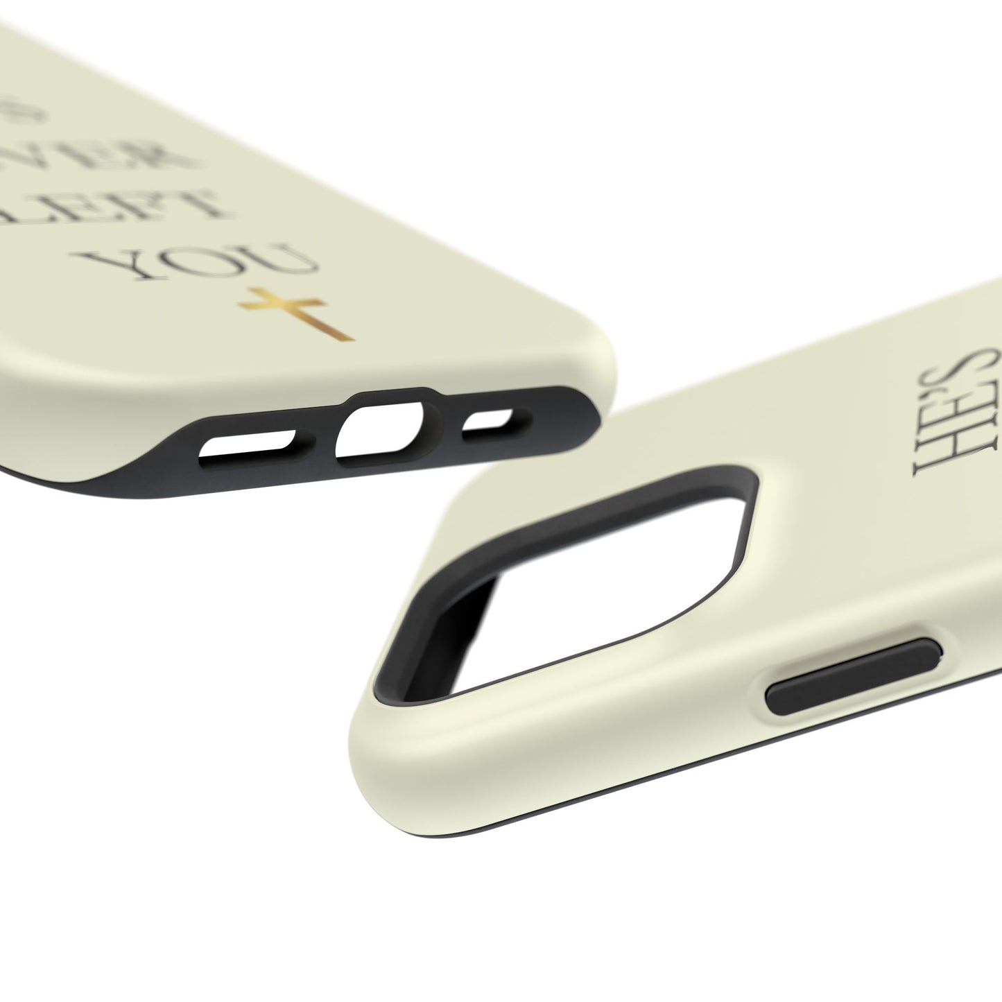 He’s Never Left You – Minimalist Christian Phone Case