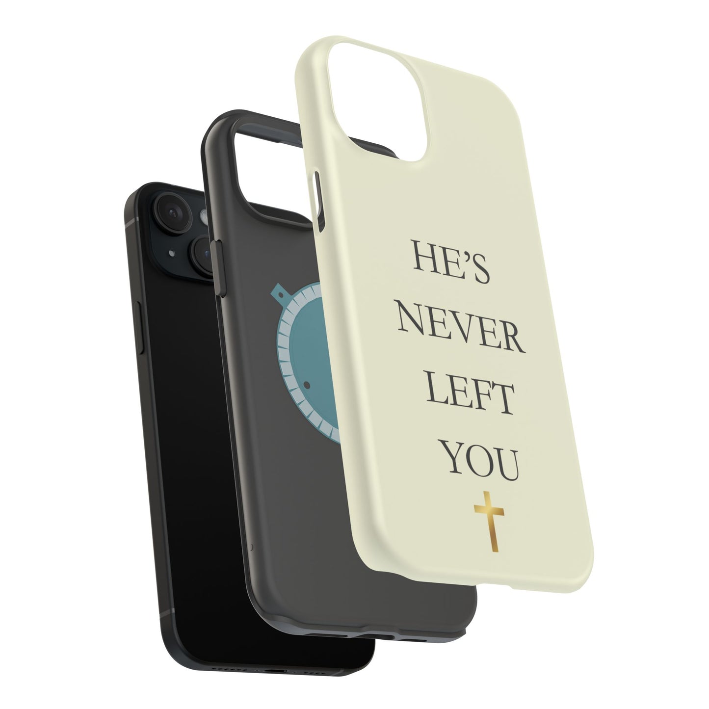 He’s Never Left You – Minimalist Christian Phone Case