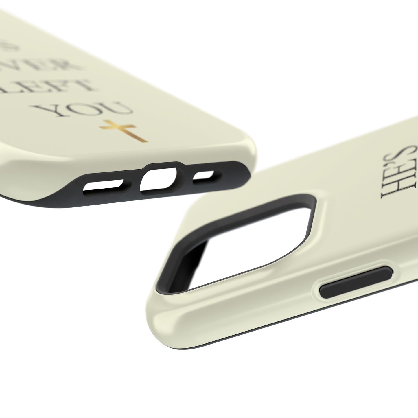 He’s Never Left You – Minimalist Christian Phone Case