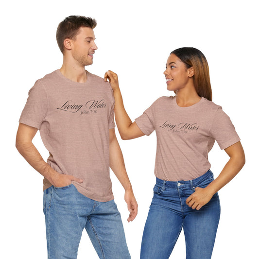 Living Water – Christian Minimalist T-Shirt (John 7:38)