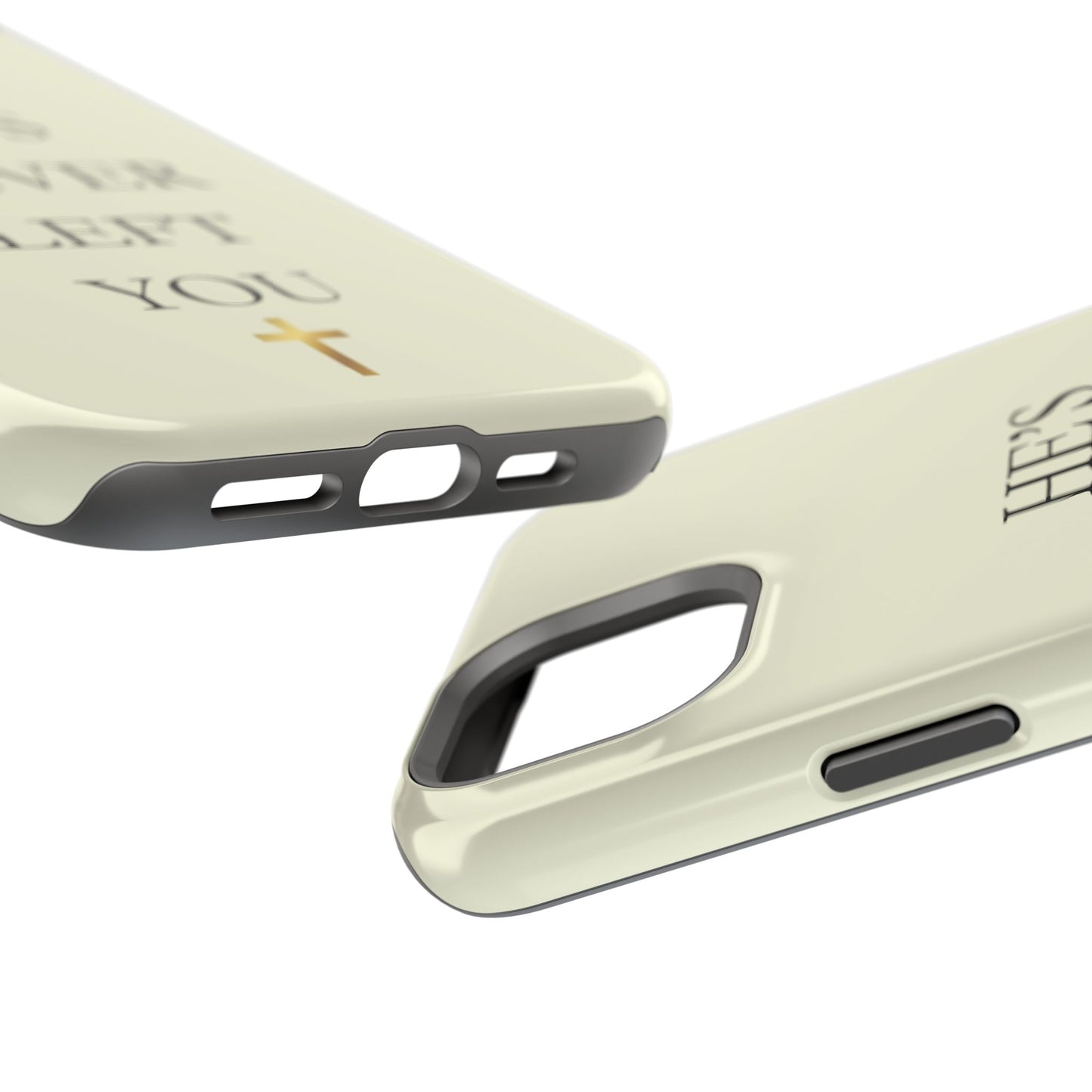 He’s Never Left You – Minimalist Christian Phone Case