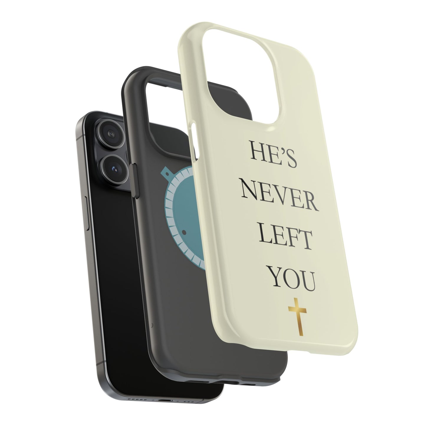 He’s Never Left You – Minimalist Christian Phone Case