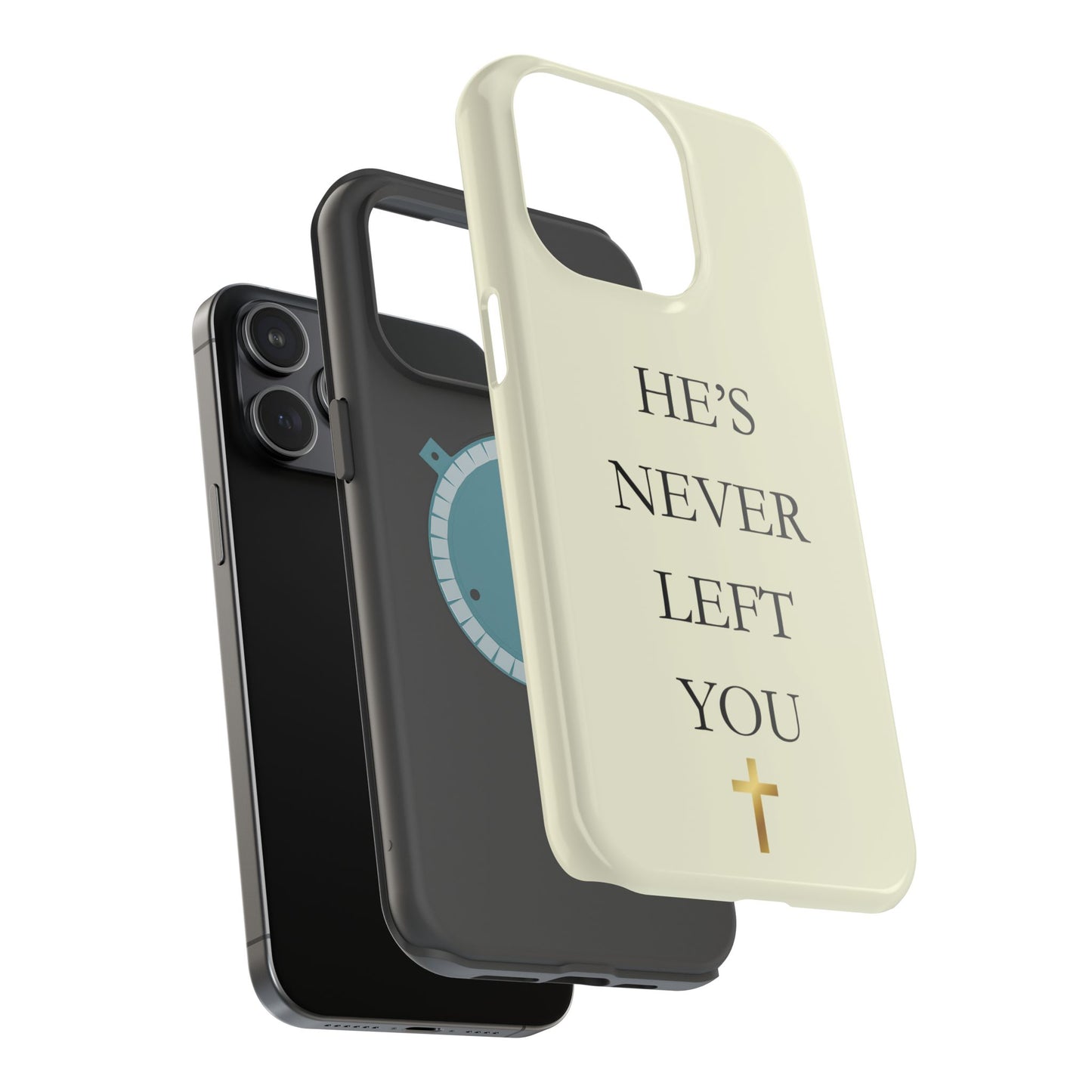 He’s Never Left You – Minimalist Christian Phone Case