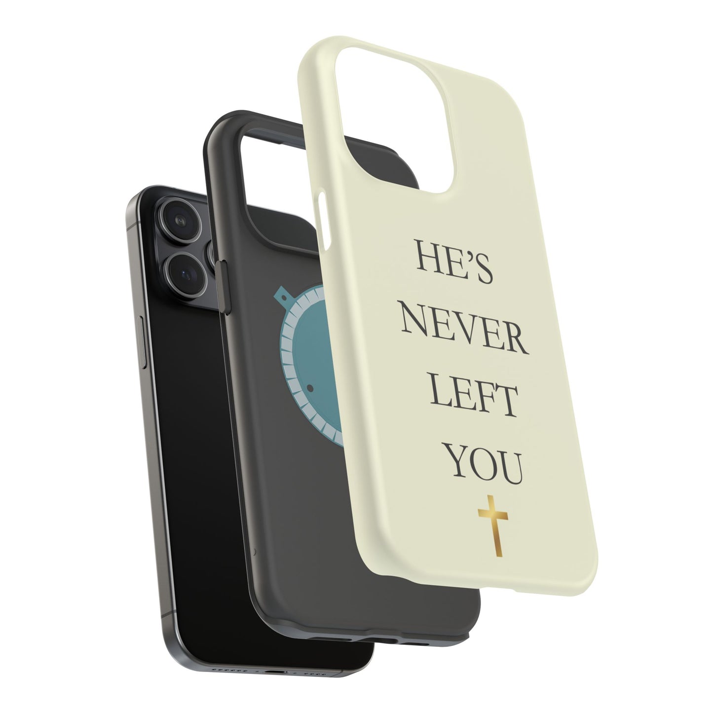 He’s Never Left You – Minimalist Christian Phone Case