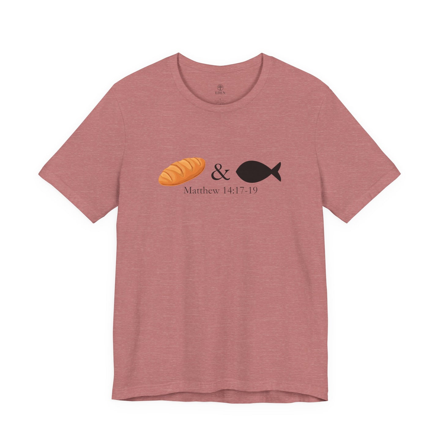 Loaves & Fish – Christian Minimalist T-Shirt (Matthew 14:17–19)