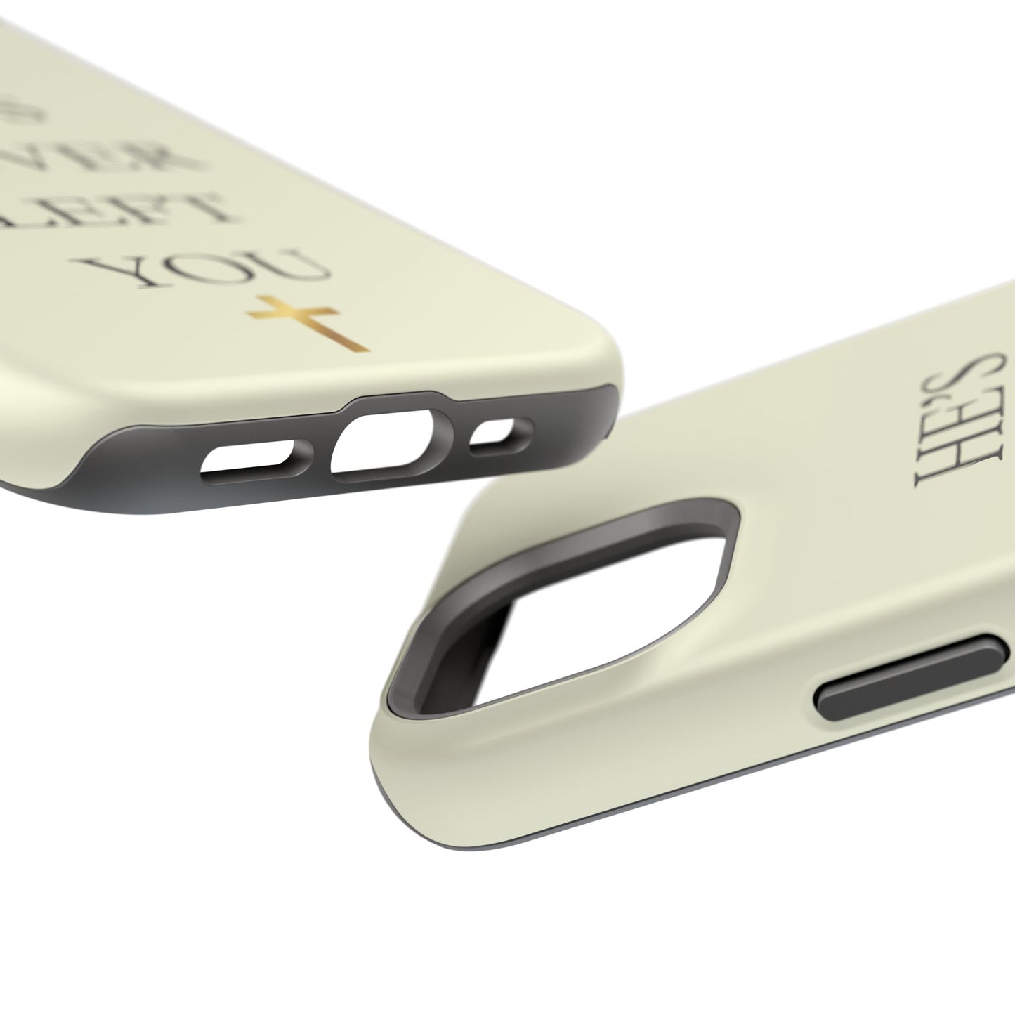 He’s Never Left You – Minimalist Christian Phone Case