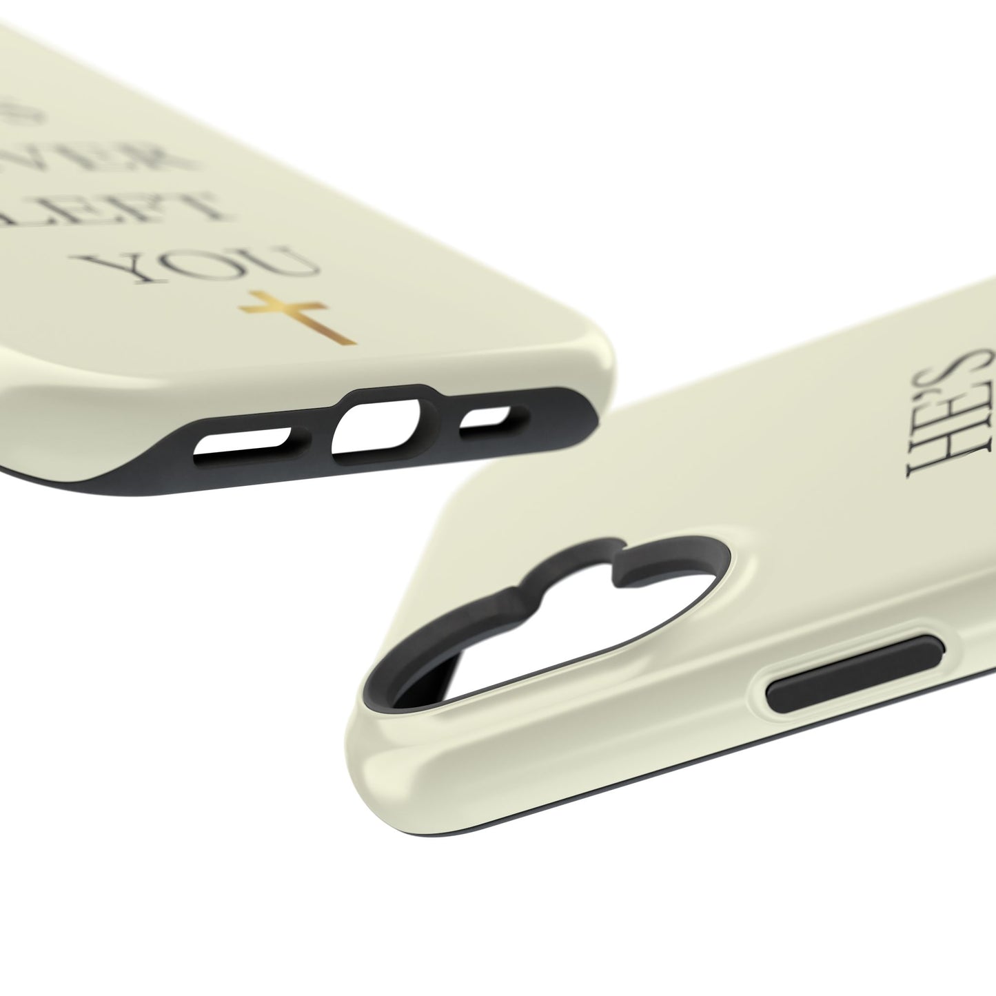 He’s Never Left You – Minimalist Christian Phone Case