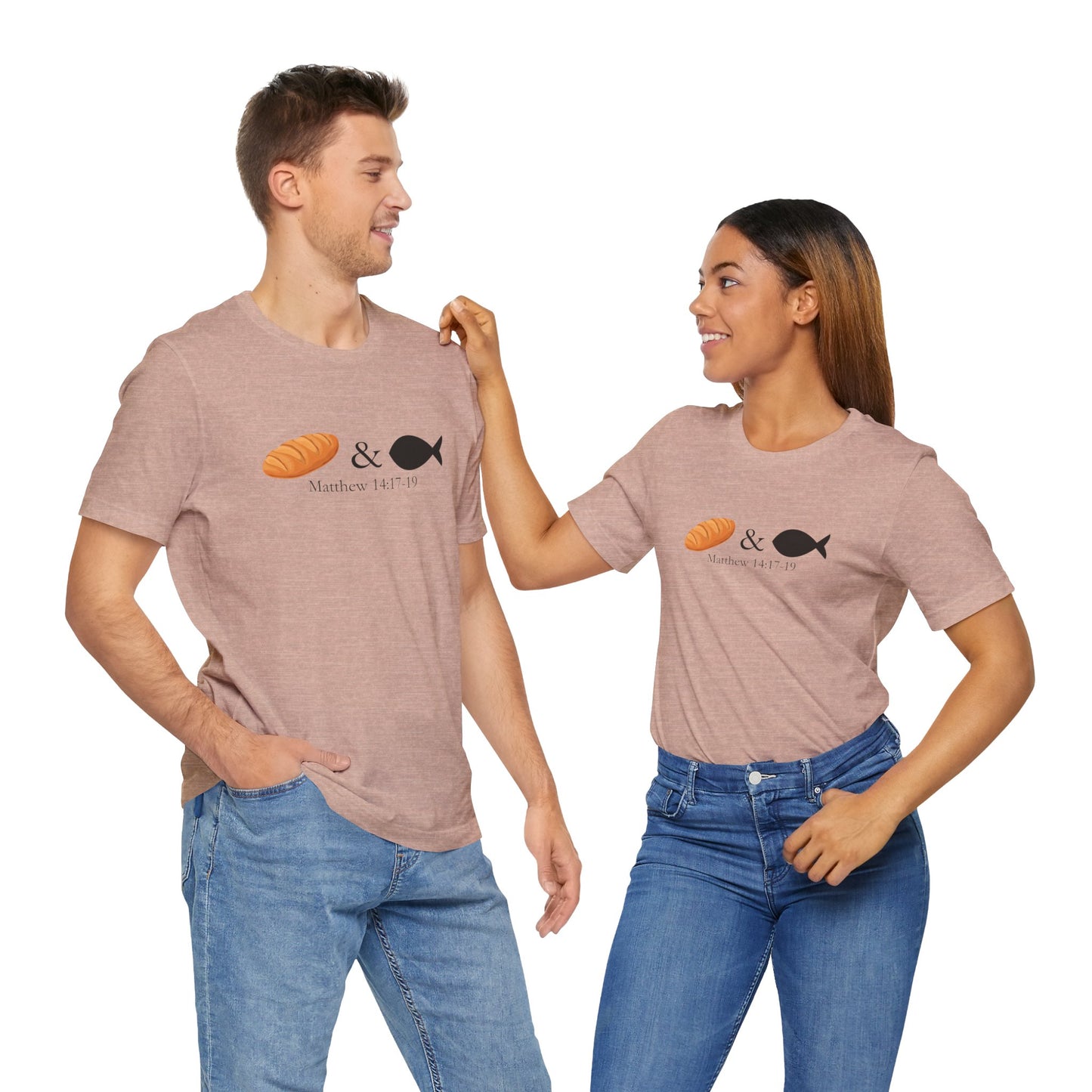 Loaves & Fish – Christian Minimalist T-Shirt (Matthew 14:17–19)