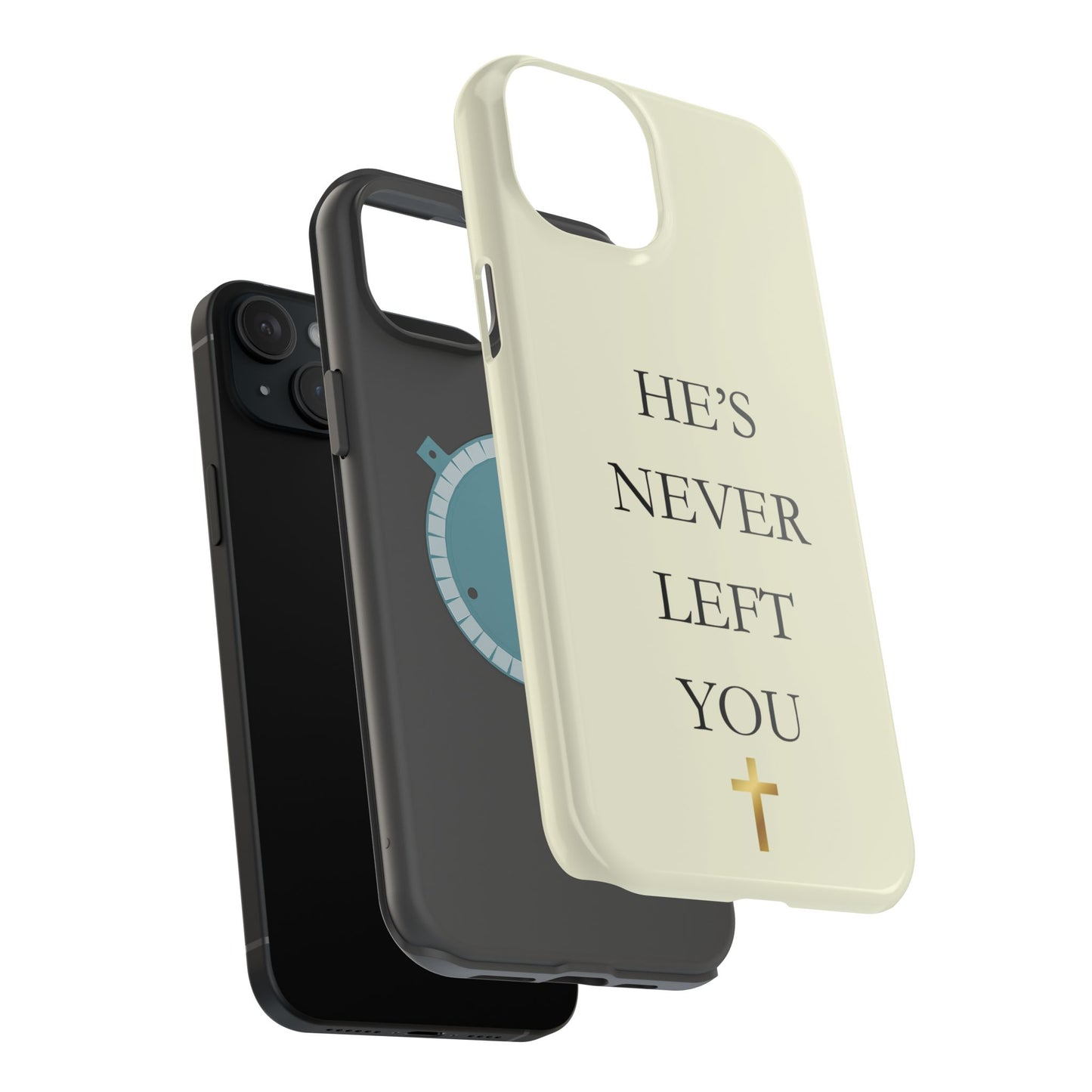 He’s Never Left You – Minimalist Christian Phone Case