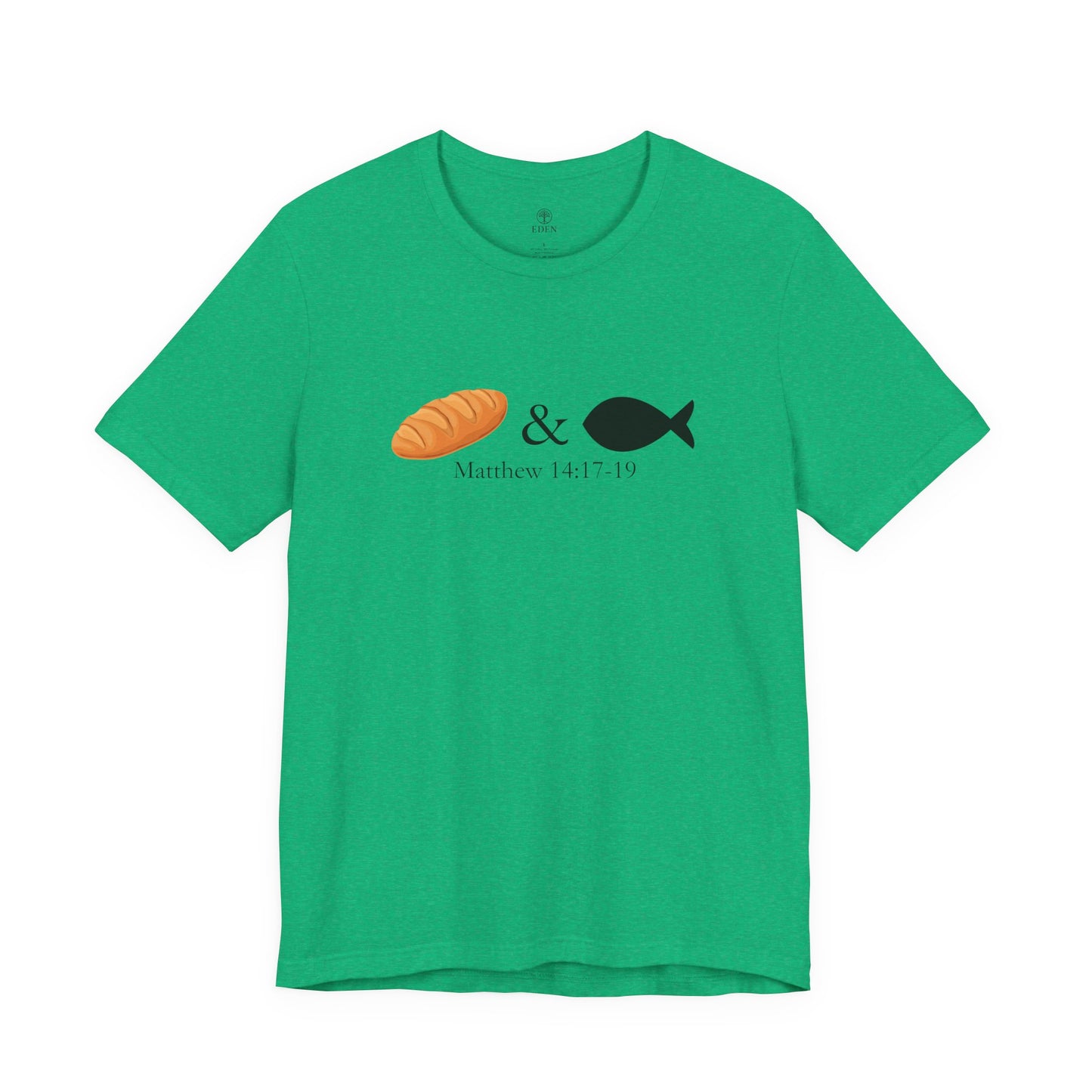 Loaves & Fish – Christian Minimalist T-Shirt (Matthew 14:17–19)