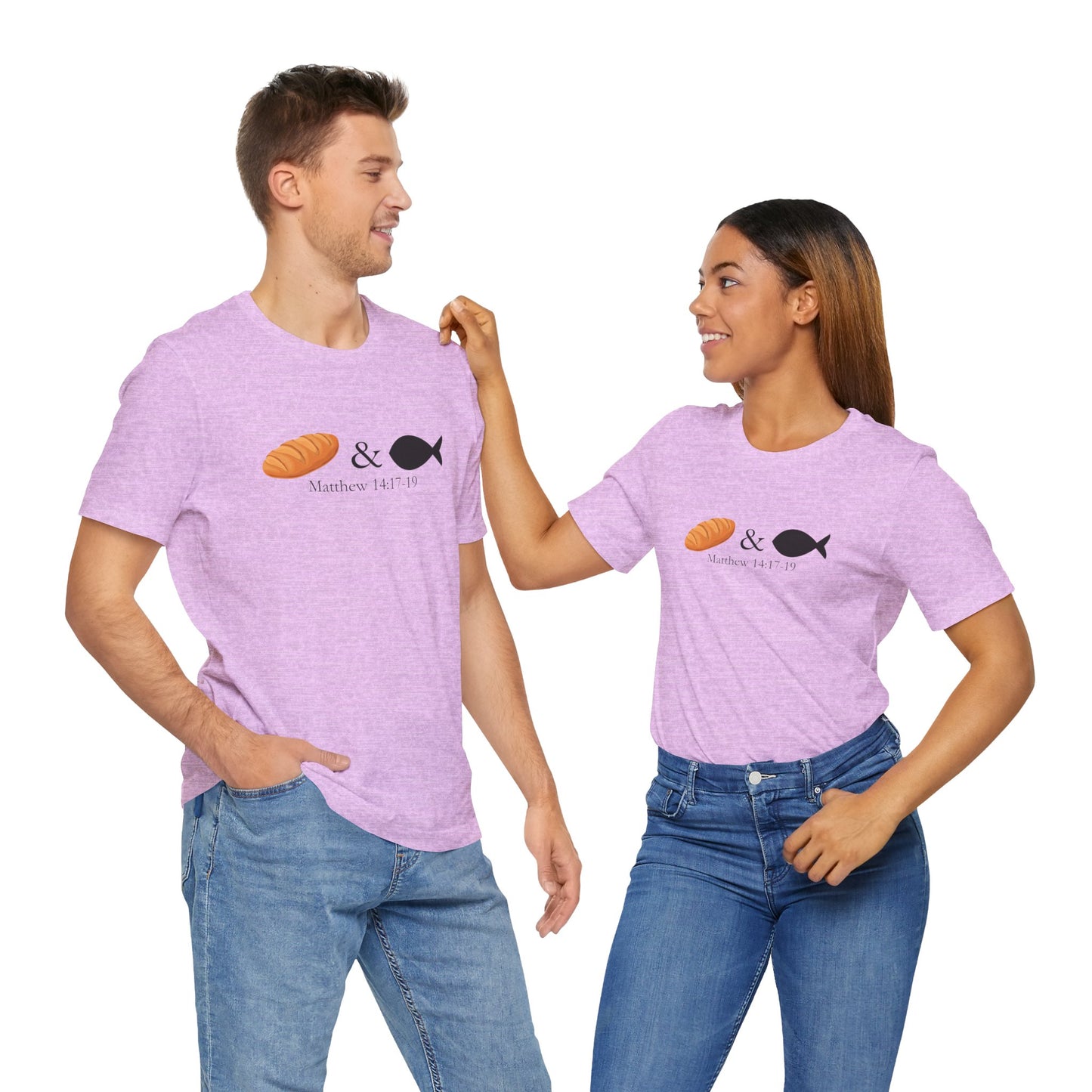 Loaves & Fish – Christian Minimalist T-Shirt (Matthew 14:17–19)