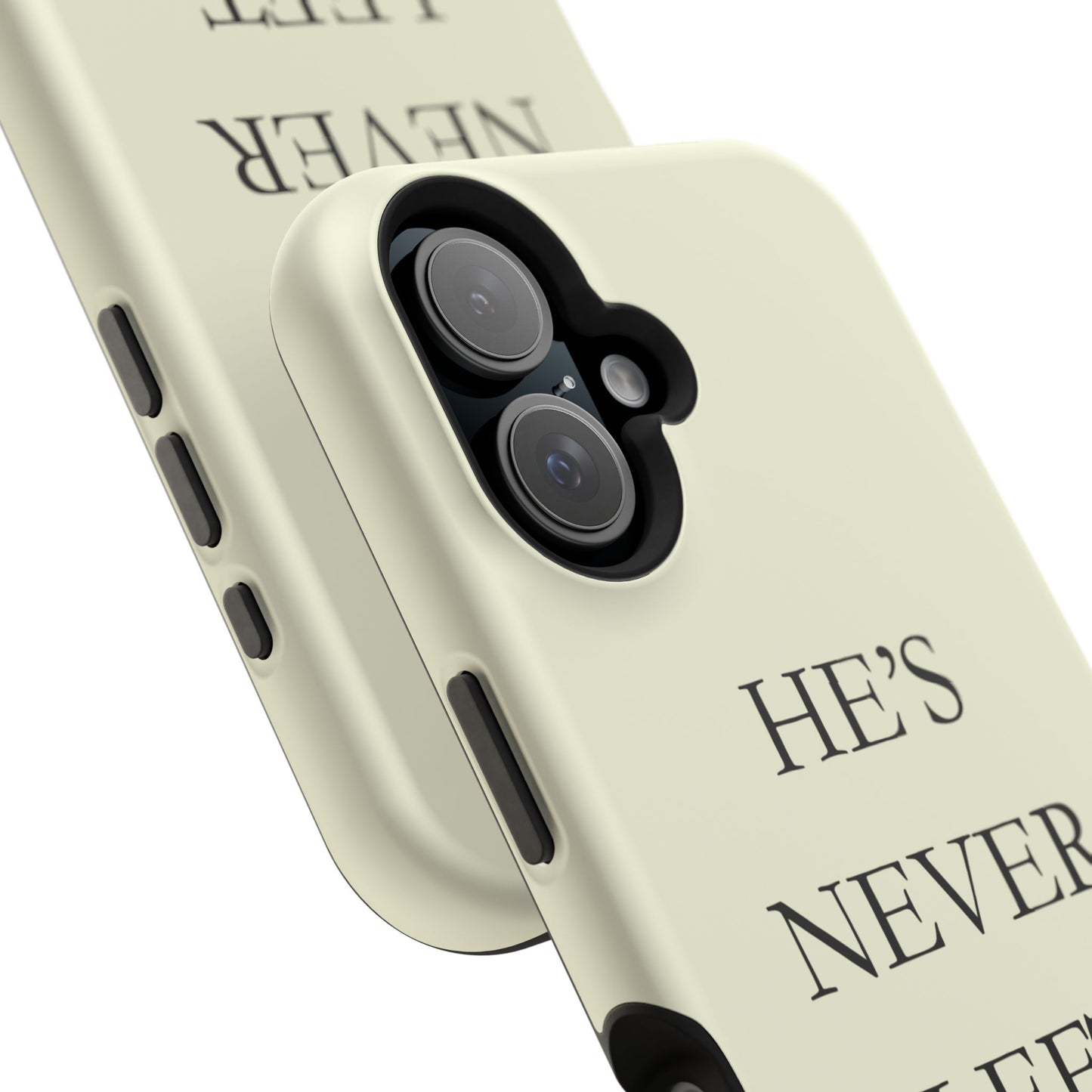 He’s Never Left You – Minimalist Christian Phone Case