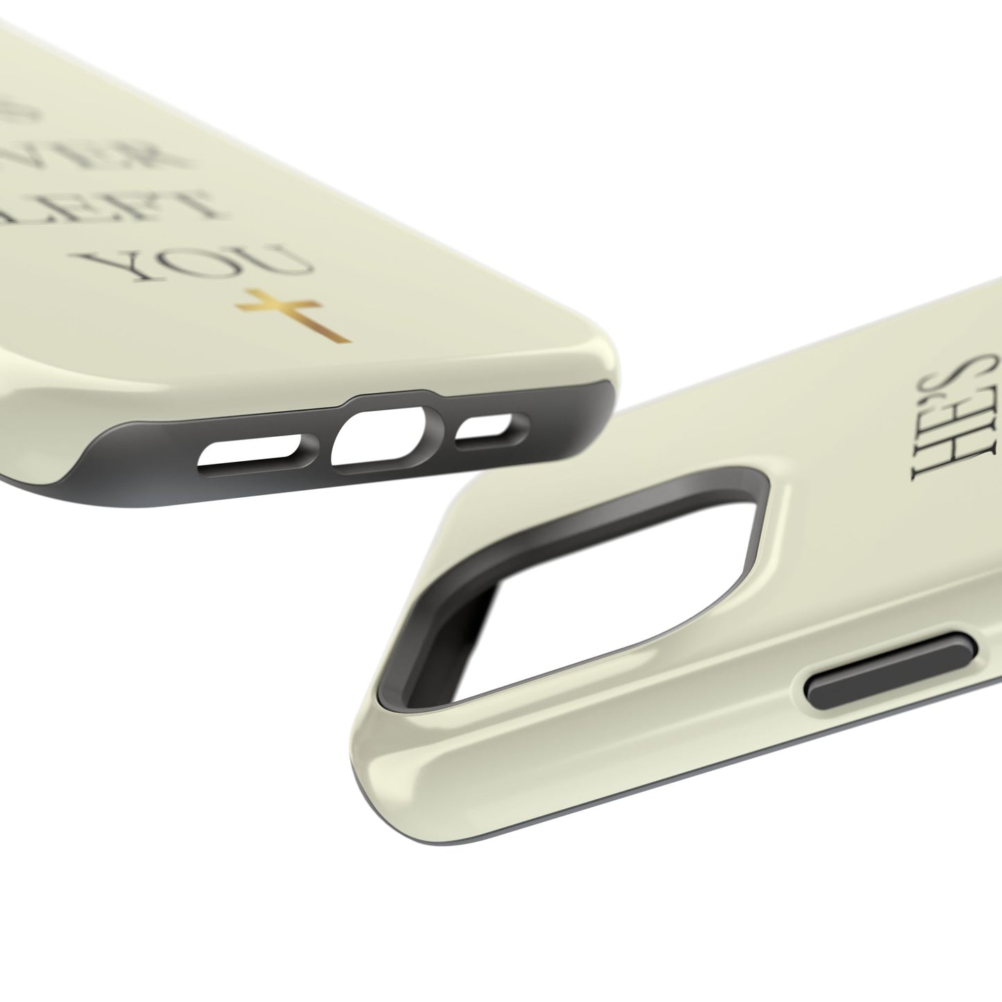 He’s Never Left You – Minimalist Christian Phone Case