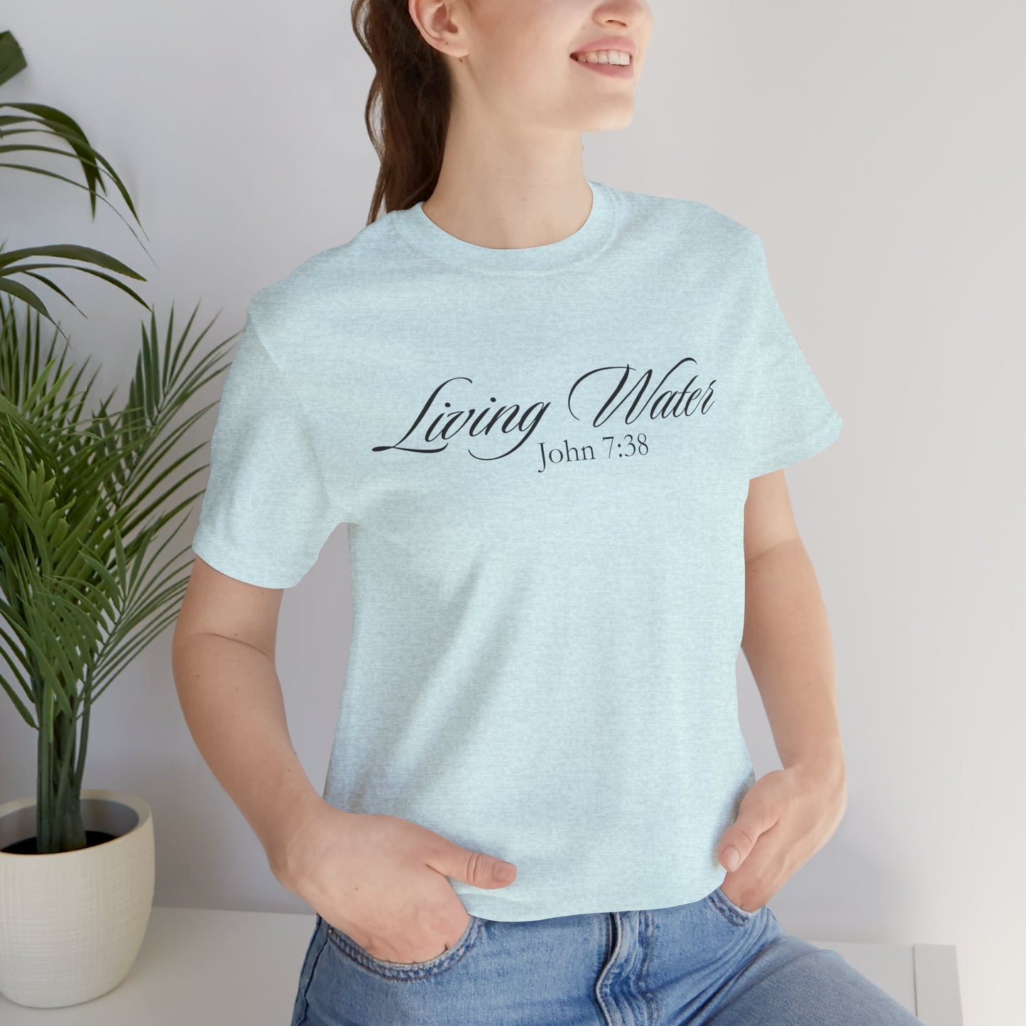 Living Water – Christian Minimalist T-Shirt (John 7:38)